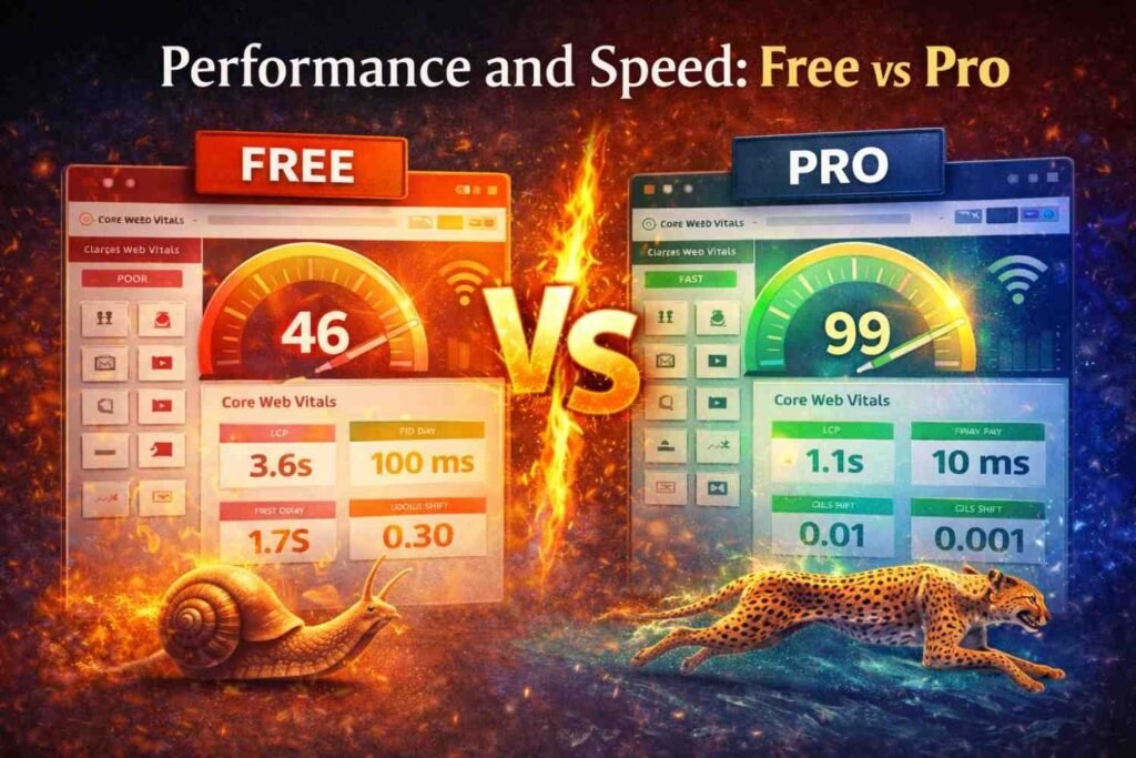 Performance and Speed: Free vs Pro