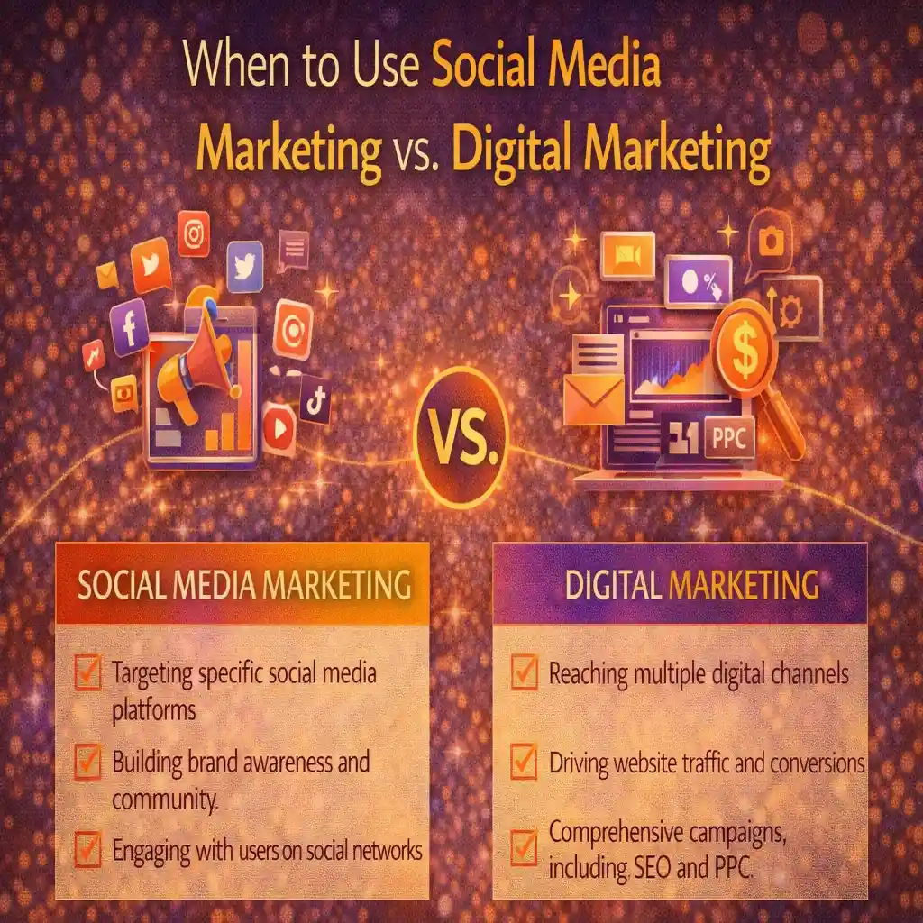 When to Use Social Media Marketing vs Digital Marketing